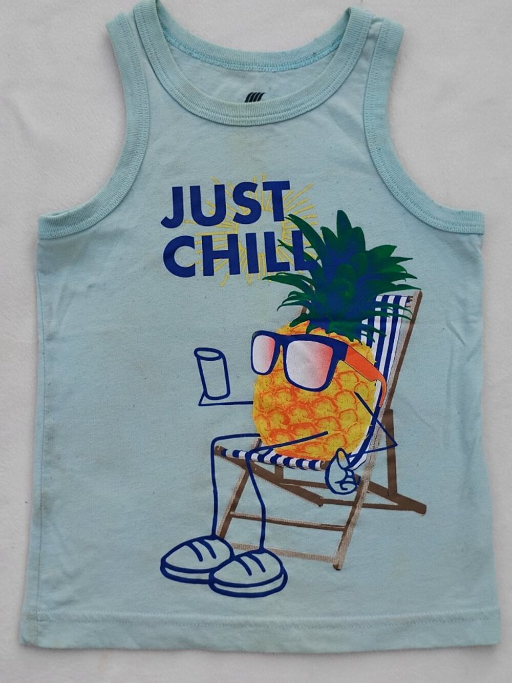 PINEAPPLE GRAPHIC TEE 🍍 BOYS XS THE CHILDRENS PLACE TOP SHIRT SLEEVELESS SUMMER